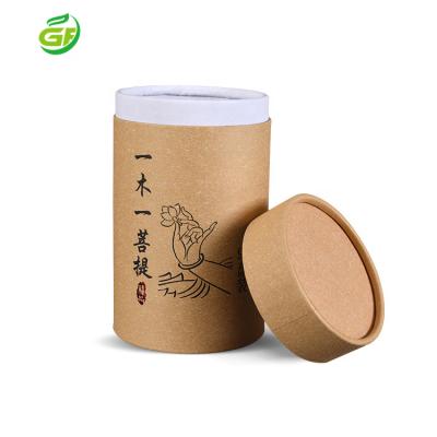 China Recycled Materials Wholesale Custom Round Paper Tube Tea Food Cosmetic Powder Cans Biodegradable Kraft Paper Bottle Tube Cylinder Box Packaging for sale