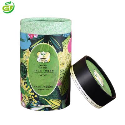 China Recyclable Cardboard Cylinder Custom Box with Tube Luxury Cream Box Kraft Paper Jar Lids Round Shape Tea Container Cosmetic Jar for sale