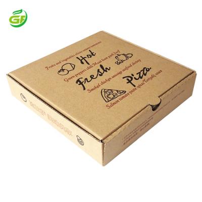 China Custom Wholesale Cheap Recyclable Cardboard Mailer Pizza Boxes Kraft Paper Box For Pizza Food Box Container for sale