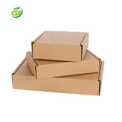 China Recycled Materials Cheap Recycled Plain Brown Wrinkled Kraft Paper Boxes Custom E-Commerce Cardboard Shipping Box Packaging For Apparel Garment for sale