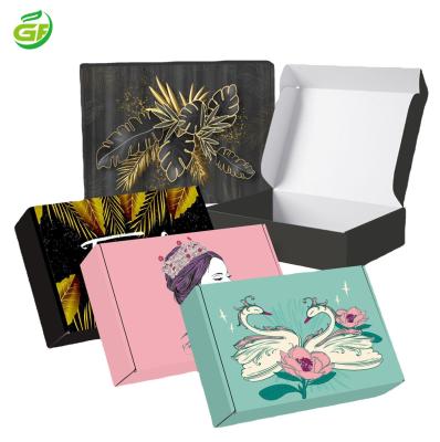 China Recycled Materials Custom Gift Box For Apparel Matte Mailer Boxes Pink Packaging Folding Corrugated Shipping Mailer Paper Packaging Box For Dress for sale