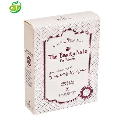 China Recycled Materials Custom Design Empty Facial Mask Paper Box Packaging Eco Friendly Cosmetic Gift Box For Face Mask for sale