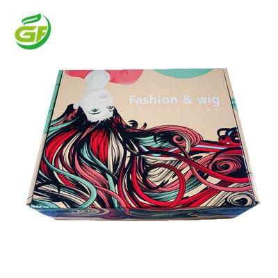 China Recyclable Custom Hair Box Packaging Recycled Cheap Price Shipping Wig Box Package Hair Extensions Packaging Mailer Boxes With Logo for sale