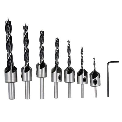 China 2021 Changzhou factory woodworking hss taper point wood with countersink drill bit for sale