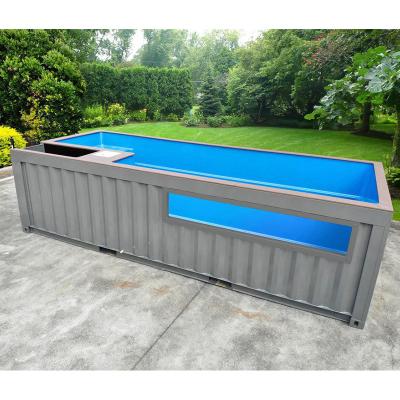 China Fashion Waterproof/Fireproof/Anticorrosive Design Waterproof 20ft Swimming Pool 40ft Customized Prefab Container Pool for sale