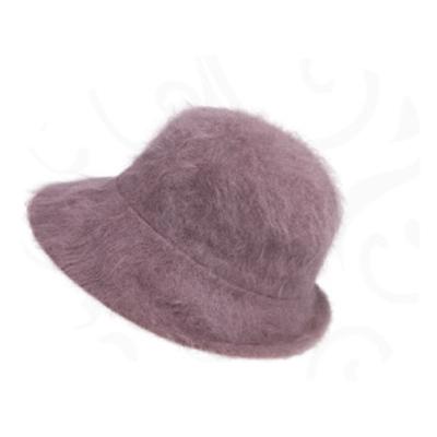 China COMMON Faux Fur Bucket Hat For Women Fashion Sheer Rabbit Hair Color Bucket Hat for sale