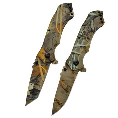 China Portable Camping Screw Release Survival Hunting Folding Knife With Special 3D Printing for sale