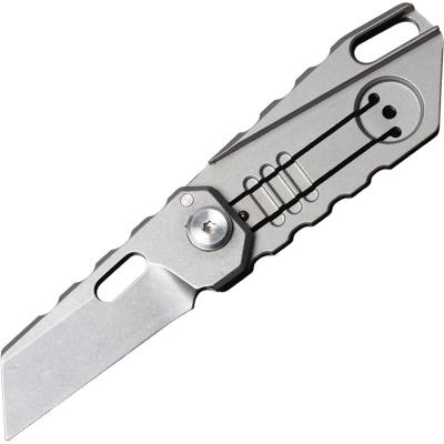 China Screw Release Mini Survival Knife Titanium Alloy Handle S35vn Blade Outdoor Camping Knife For Portable Survival for sale