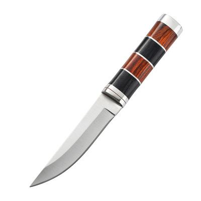 China Hot Sale 3CR13 Stainless Steel Non-variable Pocket Hunting Knife with Wooden Handle as a Gift for Father, Friend and Husband for sale