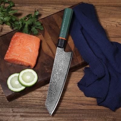 China 8 Inch Damascus Non-variable Kitchen Knife With Colored Handle Japanese Chef's Kitchen Knives For Meat, Food, Vegetable, Fruit for sale