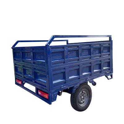 China Hydraulic Tipping Car Trailer Dump Tractor Small Farm Tractor Trailer for sale