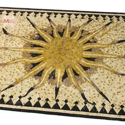 China Parquet Marble Mosaics Medallion Floor Mosaic Slab Designs for sale