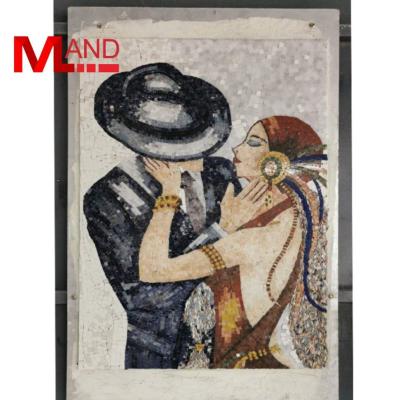 China Modern Luxury Home Marble Stone Mosaic Wall Mosaic Decor Cladding Wall Painting Decoration for sale