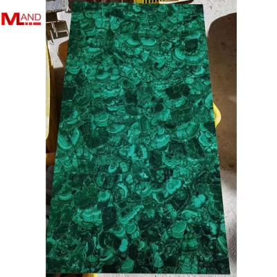 China Wholesale Artistic Parquet Customized Gemstone Mosaic Fancy Cutting Semi Precious Stones Malachite Mosaic Panels for sale