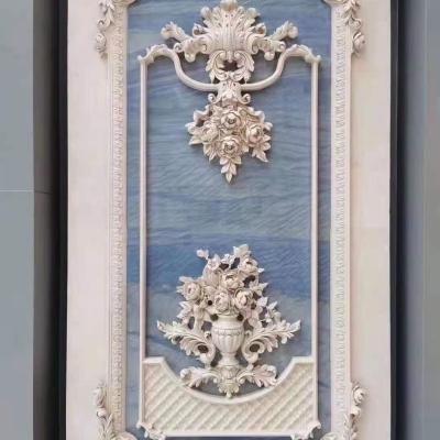 China Modern Stone Marble Carving Relief Marble Onyx Floral Design for sale