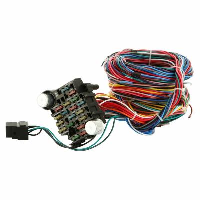 China Universal Extra long Wires 21 Circuit Wiring Harness For Chevy Mopar Ford Hotrods 28.7*28.4*15cm/11.3*11.2*6in for sale