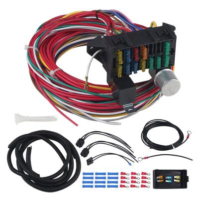 China Universal 12 Circuit Wiring Harness Muscle Car Hot Rod Street Rod XL Wires 28*18*12cm/11*7.1*4.7in for sale