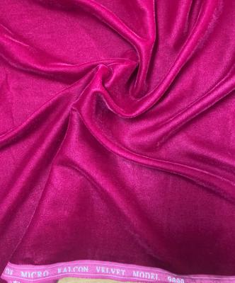 China Anti Pill Stunning Velvet 9000 PD Micro Woven Fabric Beautiful Color 120gsm For Garments And Apparel for sale