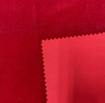 China Keqiao factory direct high quality palladium palladium cash single led velvet flocking fabric for winter wear India market for sale