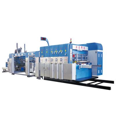 China machinery & Automatic High Speed ​​Material Flexo Carton Box Printing Slotting Die Cutting Packaging Linkage Line for sale