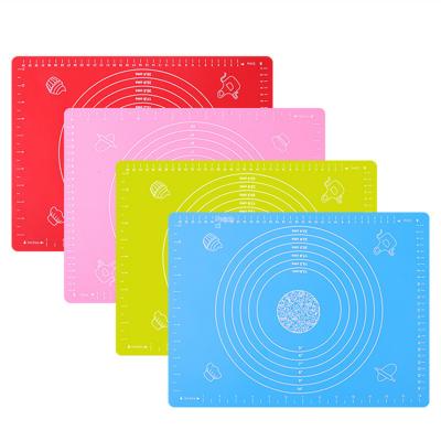 China TOONEW Colorful Custom Dough Logo Non-Stick Pad Viable Hot Selling Silicone Pad Kneading Baking Mat For Kitchen for sale