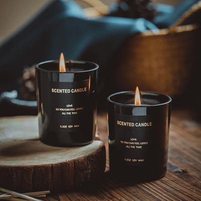 China TOONEW Birthdays Wholesale Private Label Luxury Custom Black Cup Wicks Scented Soy Wax Candles In Jars For Gift for sale