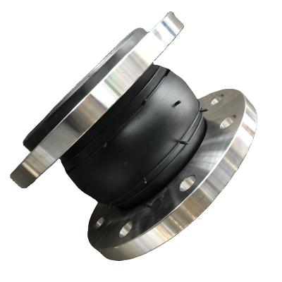 China -15~80â „ ƒ (Special -30~150„ƒ) Good Elasticity Vibration and Noise Reduction Ss304 Flange Connection Single Sphere Flexible Joint Rubber Bellows for sale