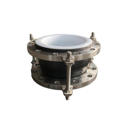 China CS Vibration and Noise Reductioncorrosion Resistant Ss304 Epdm Ptfe Flange Lined Rubber Expansion Joint for sale