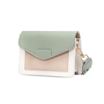 China Hot Sale Fashion New Contrast Color Single Envelope Bag Wide Webbed Shoulder Cross - Body Bag for sale