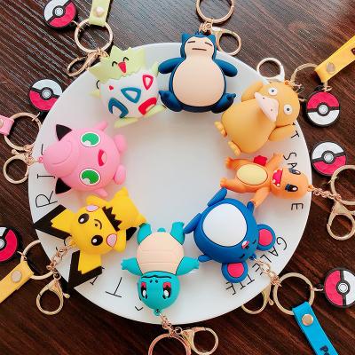 China Promotion Gift Cute Japanese Anime Pokemon Pokemon Trinket Car Keychains Keychain Pocket Monsters Cartoon PVC Keychains Kids Toy KeyRing Charms Llaveros for sale