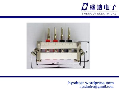 China Connect Block Aluminium Single Phase 4 Pins 125mm Length for Meter Test Equipment for sale