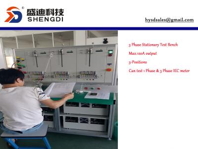 China HS-6303E 3 Phase Stationary Test Bench 3 Positions,accuracy 0.05% Class,0-120A current output,close-link meter for sale