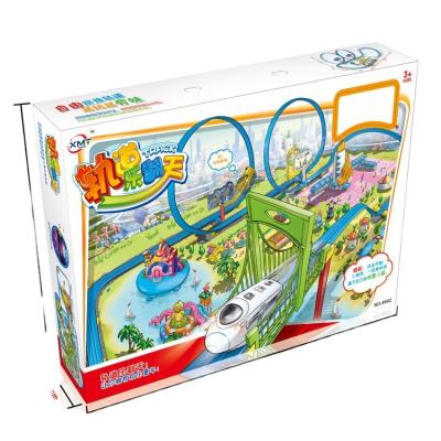 China Assembling Toy Top Selling Products Electric Colorful Train Toy Race Track Roller Coaster Railway Toys for sale