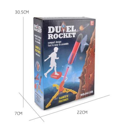 China 2021 Parent-child Exercise Science Educatoional Toys Dueling Rocket Kids Toys Air Pressure Rocket Soaring Outdoor Entertainment Toys for sale