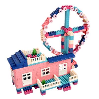 China Large Grain Barrel Toy 362 Grain Building Blocks Safe Set Villa Giant Building Blocks DIY Toy for sale