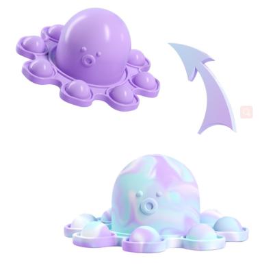 China Reversible Stress Release Octopus Push Noise Bubble Wiggle Toy Sensory Fidget Toy Pop Toys For Needs Stress for sale