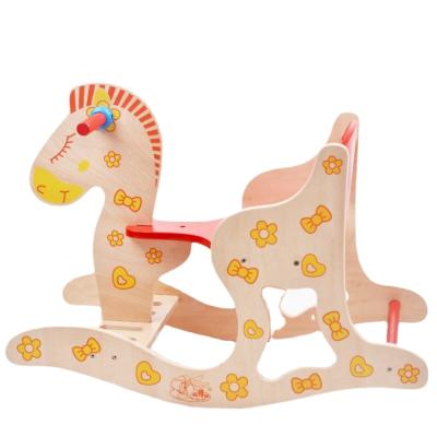 China Trojan Toys for Kids Children Animals Multi Function Rocking Horse Single Rocking Horse Baby Ride Animal Wooden Toys for sale