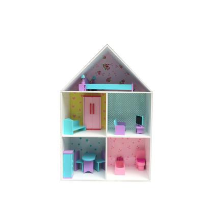 China Safety Handmade Wholesale Diy Wooden Miniature Dollhouse for sale