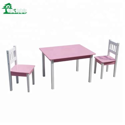 China Cheap Cute Mordern Kindergarten Baby Kid Wooden Children Study Table And Chair for sale