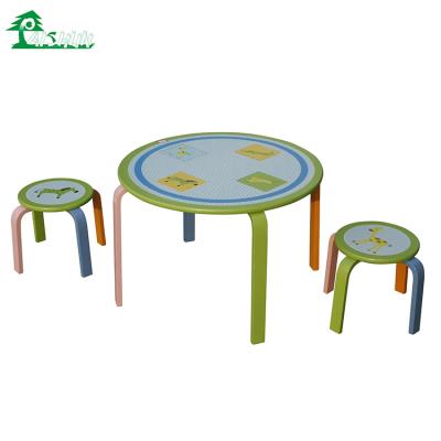 China OEM Environmental Material Eco Friendly Wooden Kids Study Table And Chair Set for sale