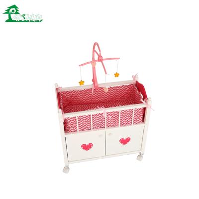 China New Style Wooden Mini Wooden Baby Doll Cute Cribs and Beds for sale