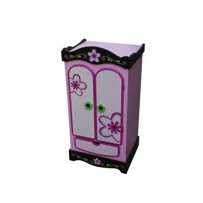 China Model Toy Wholesale 18 Inch Doll Furniture Wooden Doll Wardrobe for sale