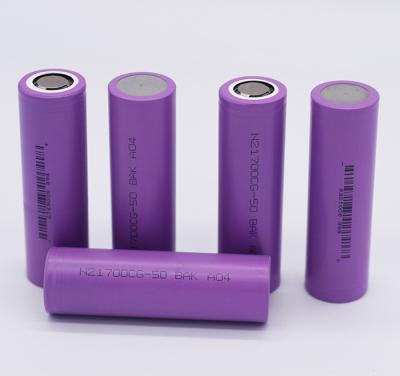 China Toys 21700 Li ion rechargeable battery lithium ion lipo battery 3.7v 5ah 5000mah for ebike for sale