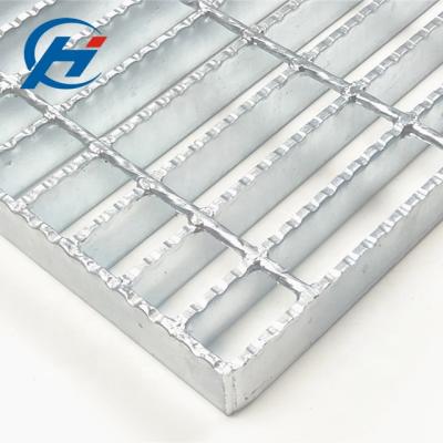 China China Industrial Factory Price Serrated Hot Dip Galvanized Carbon Steel Grating Stair Tread Swage-locked Walkway for sale