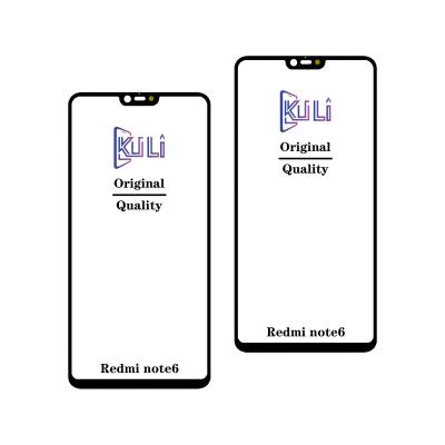 China Broken Screen KULI Glass With Oca For Redmi note6 high quality fix phone 2 in 1 Front Oca Glass for sale