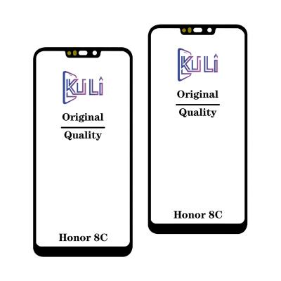 China Kuli Factory Price Original Front Broken Touch Screen Digitizer Replacement Touch Screen Fix Phone Lens External Glass Viewing Screen With Oca For Honor 8c for sale