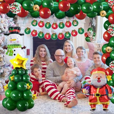 China Disposable Eco-friendly Merry Christmas Balloon Set New Years Eve Party Supplies Christmas Decorations Party Balloons for sale