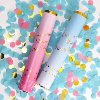 China Party Confetti Paper Snap Shooter Wedding Gold Paper Confetti Cannon Snaps for sale