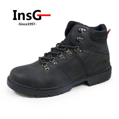 China InsG Factory OEM Artificial Leather Light Weight Safety High Heel Good Quality Work Shoes Mens Boots for sale