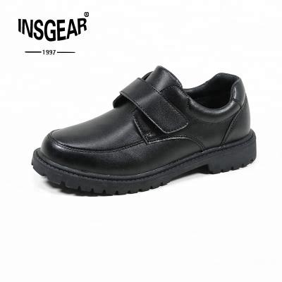 China Wholesale Flat Kids Bulk Buckle Strap Black Leather School Shoes Campus Shoes for sale